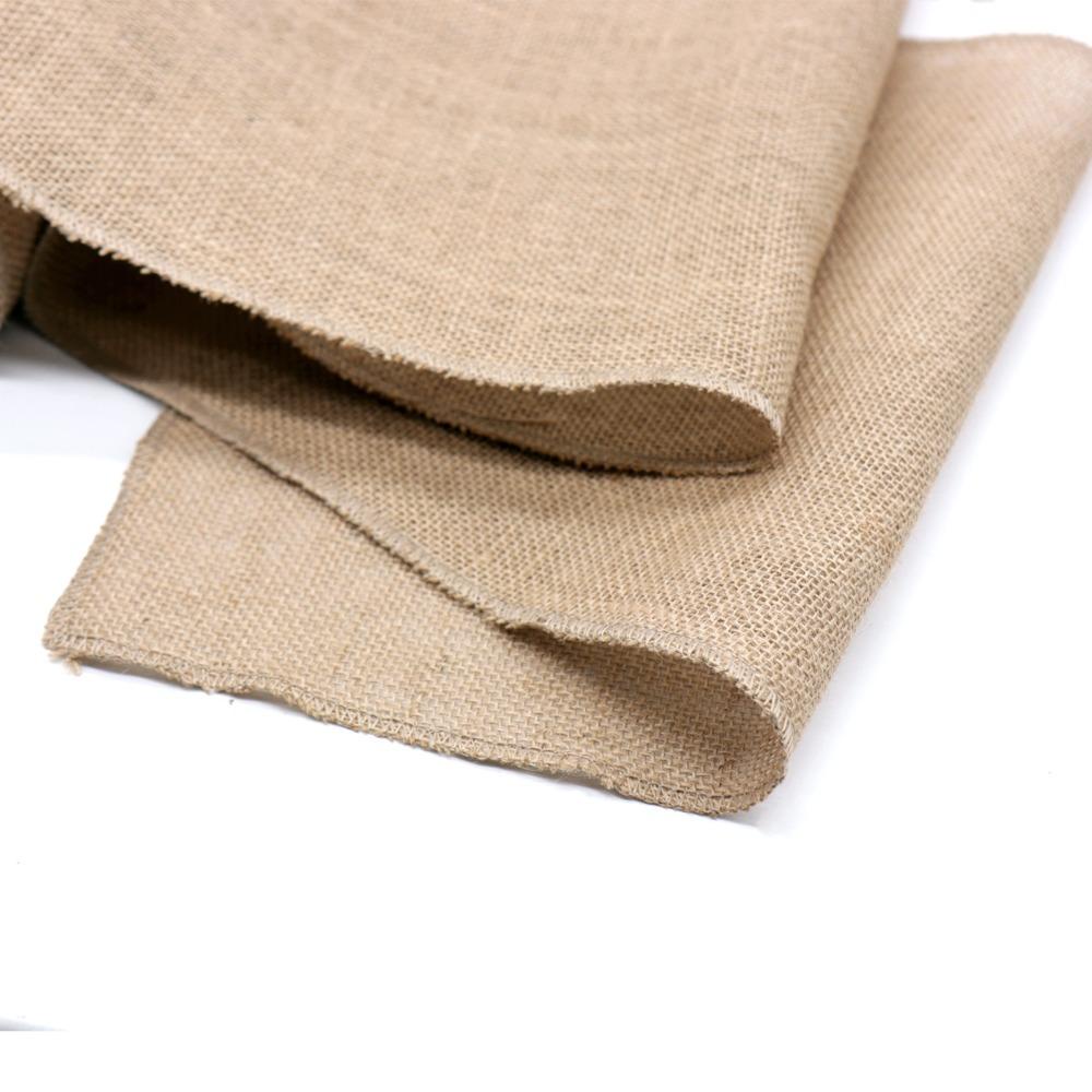 Ethel1 ธรรมชาติปอกระเจา Vintage ตาราง Runner Burlap Hessian ตาราง Runner ประเทศงานแต ่ งงานตกแต ่ งสําหรับคริสต ์ มาส Home ตาราง Runners - รูปที่ 4