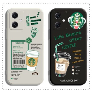 เคส Redmi NOTE A1 11 11S 12C 11A 12 PRO PLUS 4G 5G โทรศัพท์มือถือ แบบนิ่ม ลาย Starbucks สีดํา สีขาว สําหรับ