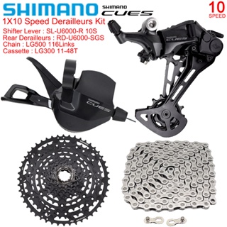 Shimano CUES ชุดตีนผี 1X10 ความเร็ว สําหรับโซ่จักรยานเสือภูเขา SL-U6000 Shifter LG300 LG400 48T Cassette LG500