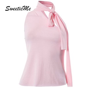 Sweeticme เสื้อกล้ามลําลอง เข้ารูป สีพื้น เซ็กซี่ เข้ากับทุกการแต่งกาย แฟชั่นใหม่ สําหรับสตรี 2023