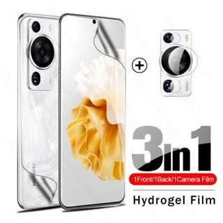 3in1 For Huawei P60 Pro 6.67" MNA-AL00 MNA LNA-AL00 LX9 Front Back Soft Hydrogel Film Screen Protector Camera lens film