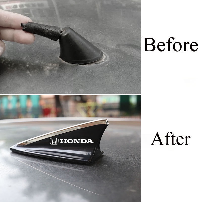 เสาอากาศ รูปครีบฉลาม สีเงิน สีดํา สีขาว สําหรับ Honda Civic HR-V Accord City jazz BRV MOBILIO CRV BRIO