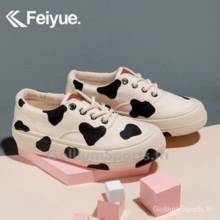 Feiyue รองเท้าโลฟเฟอร์ลําลอง ผ้าแคนวาส ลายขนมปัง แฟชั่นสําหรับสตรี 2022