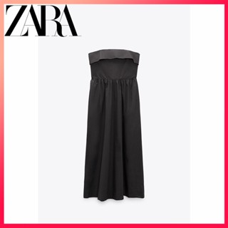 Zara ใหม่ ชุดมิดี้เดรส ท่อนบน สําหรับผู้หญิง