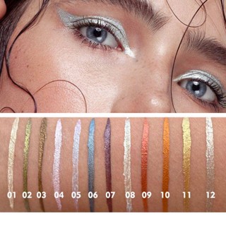 อายไลเนอร์ แบบน้ํา โลหะ สีเงิน สีทอง กันน้ํา ไม่เลอะ 12 สี