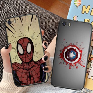 เคสโทรศัพท์มือถือ TPU แบบนิ่ม พิมพ์ลาย Marvel สําหรับ iPhone 5 5S 6 6S 7 8 Plus