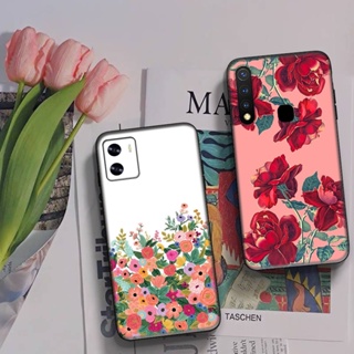 เคสโทรศัพท์มือถือ TPU แบบนิ่ม พิมพ์ลายดอกกุหลาบ สําหรับ Vivo V20 SE V21 V21E V23 V25 V25E S7E Pro