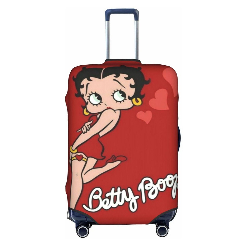 【พร้อมส่ง】Betty Boop ผ้าคลุมกระเป๋าเดินทาง ลายการ์ตูนน่ารัก ซักได้ 18-32 นิ้ว