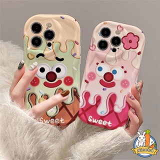 เคสโทรศัพท์มือถือ กันกระแทก ลายไอศกรีมหน้ายิ้มน่ารัก สําหรับ Xiaomi Redmi 12C A1 10C 10A 10 9 9A 9C 9T Redmi Note 12 12s 11 11s 10 10s 9 9s Pro Xiaomi 12 11 Lite Poco X3 Pro