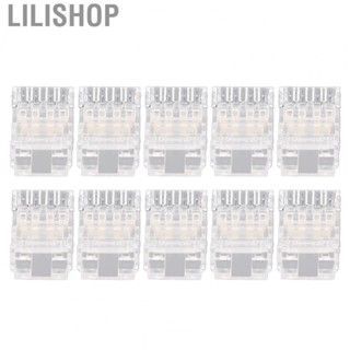 Lilishop 10Pcs 4Pin 10mm COB  Strip Connectors  Strip Transparent Solderless