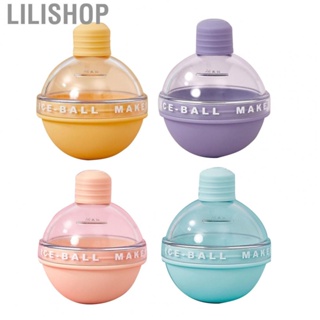 Lilishop Round Ice Cube Maker  Silicone Ice Ball Mold Bulb Shape Large Toxic Free Closed Structure Easy Release  for Bar