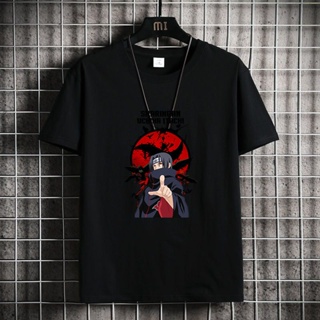 เสื้อยืดแขนสั้น ทรงหลวม ลายการ์ตูนนารูโตะ Uchiha Itachi แฟชั่นฤดูร้อน สไตล์เกาหลี สําหรับผู้ชาย และผู้หญิง 2021