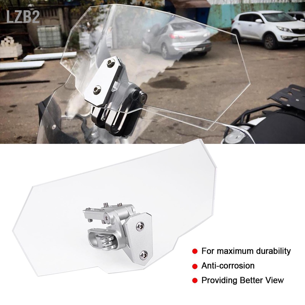 LZB2 รถจักรยานยนต์กระจกบังลมแบบปรับได้สากล Wind Deflector Windshield(ราคาขายส่ง)