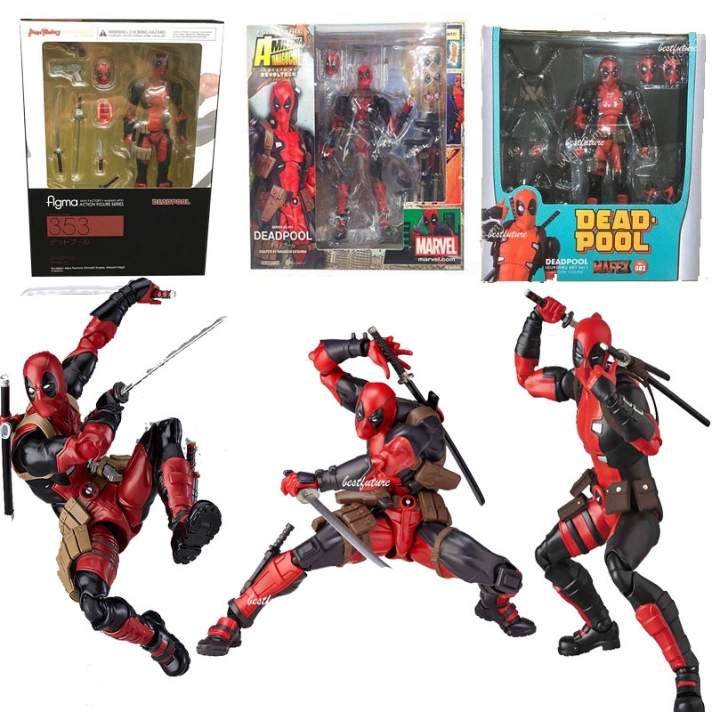 FIGMA ตุ๊กตาฟิกเกอร์ Marvel Carnage Legends X-men Amazing Yamaguchi Deadpool สีแดง ของเล่นสําหรับเด็