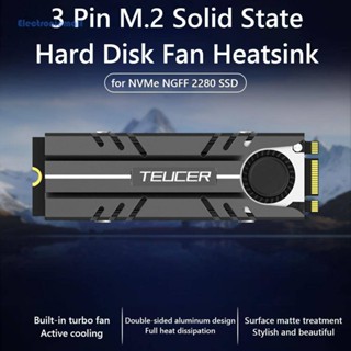 [ElectronicMall01.th] Teucer พัดลมระบายความร้อนฮาร์ดดิสก์ M.2 3 Pin NVMe NGFF 2280 SSD