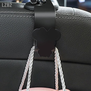 LZB2 3PCS Car Back Seat Headrest Hook Hanger Storage Organizer สไตล์น่ารักสำหรับเสื้อโค้ทร่มกระเป๋าถือแท็บเล็ต