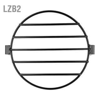 LZB2 7 นิ้ว Retro Metal Motorcycle Grill ฝาครอบไฟหน้าแบบติดด้านข้าง