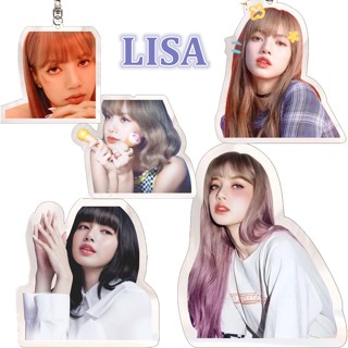 1 ชิ้น LISA Black-Pink พวงกุญแจอะคริลิค สีดํา สีชมพู Lalisa Manoban พวงกุญแจแขวนขึ้นลดราคา JY