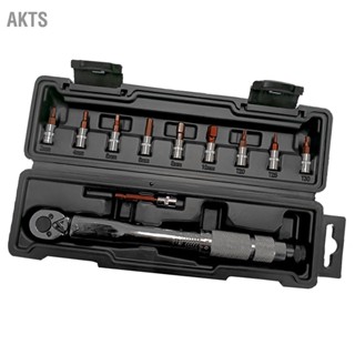 AKTS 11 ชิ้น Torsion Wrench Set 1/4 72 ฟันปรับได้ 5-25N.m เครื่องมือซ่อมจักรยาน