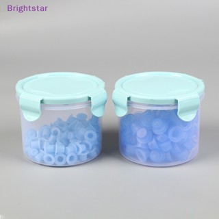 Brightstar ใหม่ ถ้วยหมึกสัก ซิลิโคน S/L 100 ชิ้น