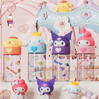 ღ 360ml ขวดน้ำ Kawaii Sanrio Kuromi Cinnamoroll Pompompurin การ์ตูนอะนิเมะตุ๊กตาแก้วถ้วยแขนของเล่นสำหรับเด็กชายหญิงของขวัญ