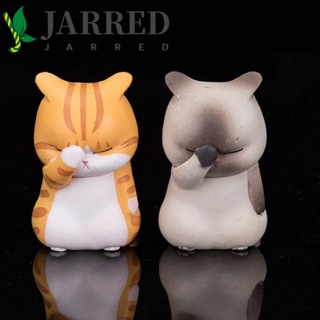 Jarred ฟิกเกอร์พีวีซีจิ๋วรูปปั้นแมวน่ารักสําหรับตกแต่งบ้าน