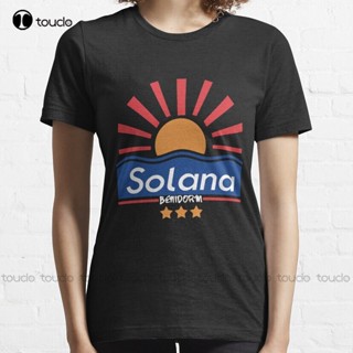 เสื้อยืด พิมพ์ลาย Solana Benidorm ขนาดใหญ่ สไตล์คลาสสิก สําหรับผู้ชาย และผู้หญิง