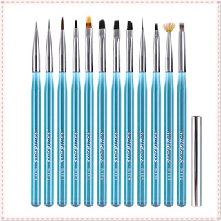 Nail Art Functioanal Pen Crystal Blue Painting Flower Halo Dye Fan Gradient Round Head Phototherapy Gel Acrylic Brush Manicure Tool For Nail Shop JOYFEEL