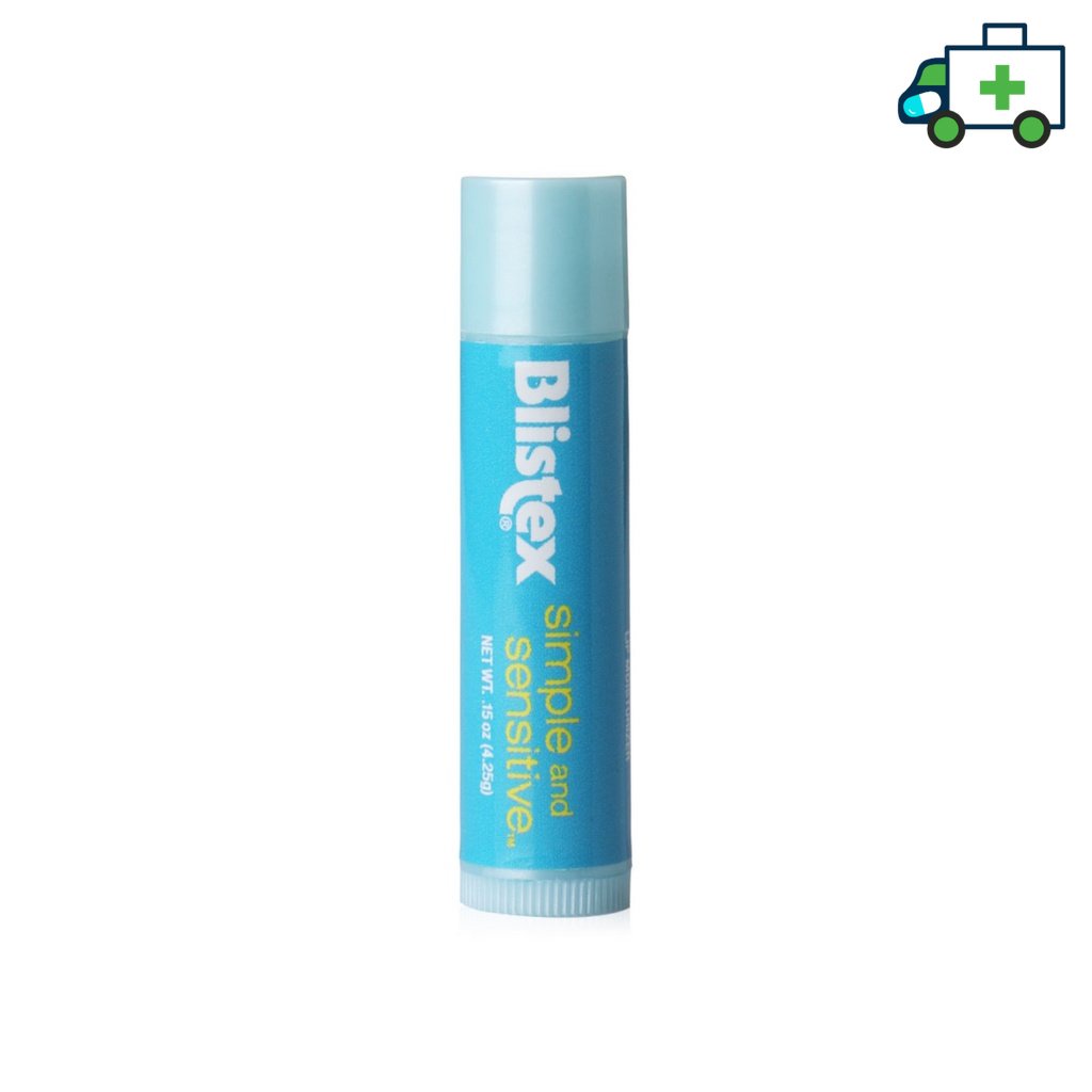 Blistex Simple And Sensitive Lip Balm  Quality from USA บริสเทค ลิปบาร์ม ลิปสติค Lipsticks [PF]
