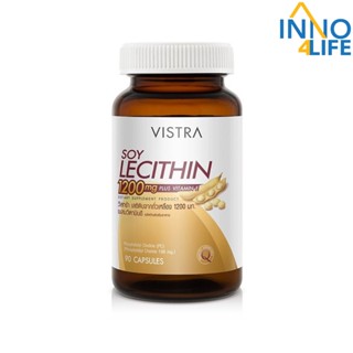 VISTRA Soy Lecithin 1200mg  Plus Vitamin E 90 Capsules  158.19 กรัม[inno]