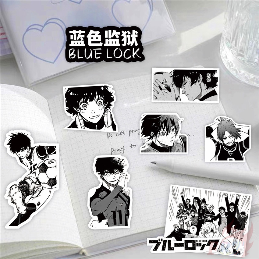 64Pcs/Set ❉ Blue Lock . Classical Black & White Series 01 Stickers ❉ DIY Fashion Decals Doodle Stickers ราคา ถูกที่สุด ดีลบีเคเค แกลเลอรีภาพที่ 2