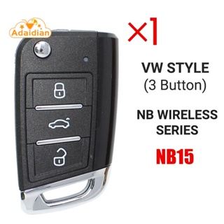 รีโมตกุญแจรถยนต์ 3 ปุ่ม สําหรับ KEYDIY NB15 KD KD900 KD-X2 KD MINI KD-MAX VW Style