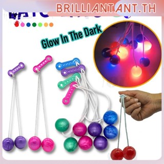 Lato Lato Toy Viral Tek Tek เรืองแสงในที่มืด ของเล่นเด็ก Lato Lato Original Safer Handle Etek Tek Viral Lato Lato ของเล่นปริศนาของเล่น Viral Toys Lights Up Led bri