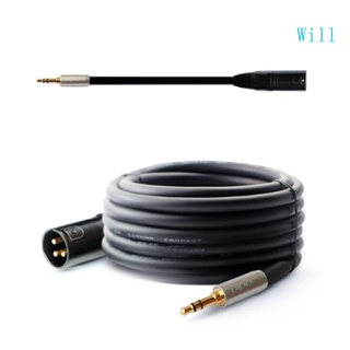 Will อะแดปเตอร์สายเคเบิล 3 5 มม. เป็น XLR 3 Pin-Jack เป็น XLR ตัวผู้ ปลั๊กสเตอริโอ 3 5 เป็น XLR ตัวผู้