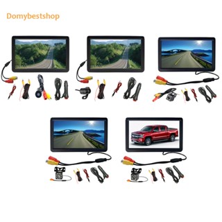 [Domybestshop.th] หน้าจอมองหลังรถยนต์ พร้อมกล้อง TFT LCD HD 16 9 มอนิเตอร์อัตโนมัติ สําหรับจอดรถยนต์