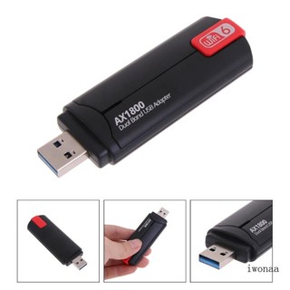 Iwo อะแดปเตอร์ไวไฟไร้สาย 6 USB Dual-Band AX1800 USB 3 0 WiFi6 2 4 5GHz