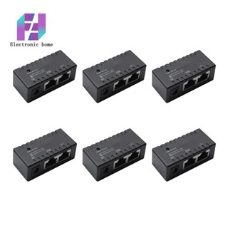 อะแดปเตอร์เชื่อมต่อหัวฉีด Poe Splitter Poe Injector Rj45 Dc 5.5 มม. x 2.1 มม. (สีดํา) 6 ชิ้น