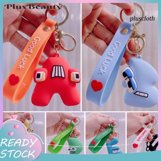 Plu* พวงกุญแจ ลายการ์ตูนตัวอักษร A-F น่ารัก ติดตั้งง่าย เครื่องประดับ เพื่อการเรียนรู้เด็ก สําหรับกระเป๋าเป้สะพายหลัง