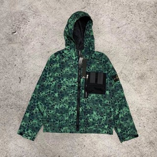 Stone Island X Supreme เสื้อแจ็กเก็ต มีฮู้ด กันน้ํา มีหลายกระเป๋า สําหรับผู้ชาย และผู้หญิง