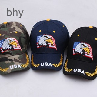 Bhy หมวกเบสบอล ปักลายธงนกอินทรีย์อเมริกัน แฟชั่นสําหรับผู้ชาย