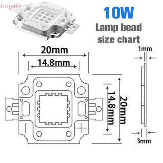 [HopeU] หลอดไฟ LED COB 440nm 450nm 10W พลังงานสูง สีฟ้า สําหรับปลูกพืช DIY