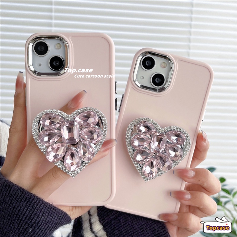 เคสโทรศัพท์มือถือ แบบนิ่ม ชุบไฟฟ้า ป้องกันเลนส์กล้อง ประดับเพชร พร้อมขาตั้ง สําหรับ iPhone 14 13 12 11 Pro Max X XR Xs Max 8 7 6 6s Plus SE 2020