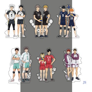 Js สแตนดี้อะคริลิค รูปวอลเลย์บอล Junior Merchandise Hyuga Shoyo Kageyama Feixo สีดํา สําหรับตกแต่งบ้าน