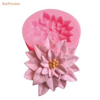 [BaiPester] แม่พิมพ์ทําช็อคโกแลต เค้ก ลายดอกไม้ ใบไม้ น้ําตาล