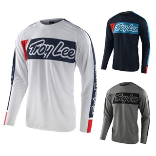   Moto เสื้อเชิ้ตแขนยาว เครื่องแต่งกาย สําหรับขี่จักรยานเสือภูเขา Troy Lee