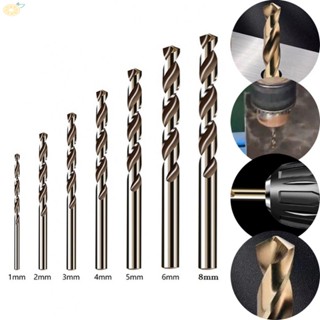 【VARSTR】Drill Bit 1/2/3/4/5/6/8mm 7pcs Drilling For Metal HSS Handheld Stainless Steel