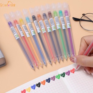 ปากกาเจลพลาสติกใส เนื้อแมตต์ 0.5 มม. แห้งเร็ว 12 สี สําหรับนักเรียน สํานักงาน โรงเรียน