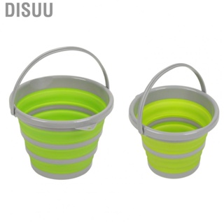 Disuu Collapsible Bucket Portable Handle Easy Hanging Silicone Plastic Foldable