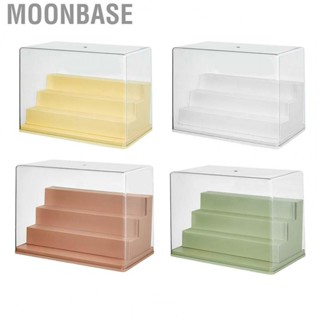 Moonbase Tiered Display Stand  Figurine Riser Shelf Tough PET Transparent Cover Stable Base Clear Elegant Neat Storage for Bedroom