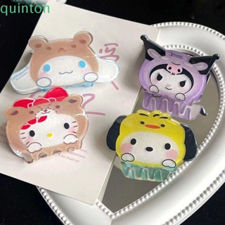 QUINTON กิ๊บติดผมอะคริลิค ลายการ์ตูน Kulomi Cinnamoroll แบบเรียบง่าย สไตล์เกาหลี สําหรับผู้หญิง